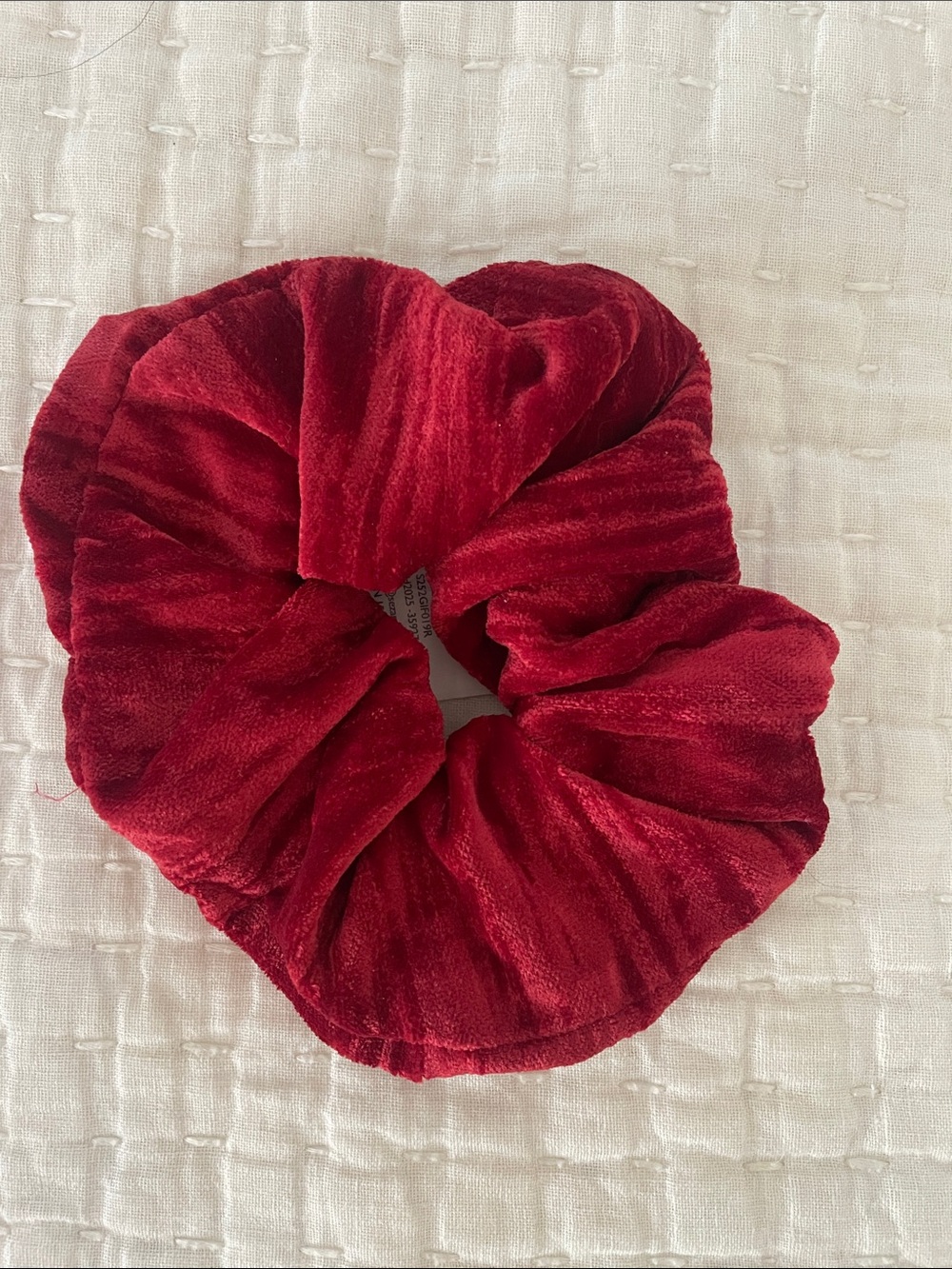 Sezane Red Velvet Scrunchie Hair Accessory - Women Accessories